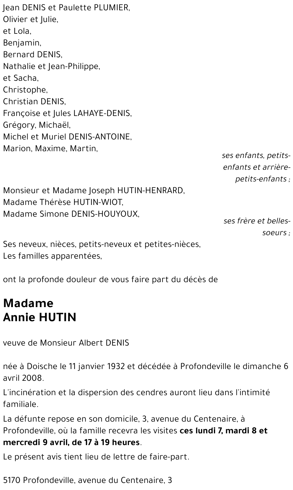Annie HUTIN