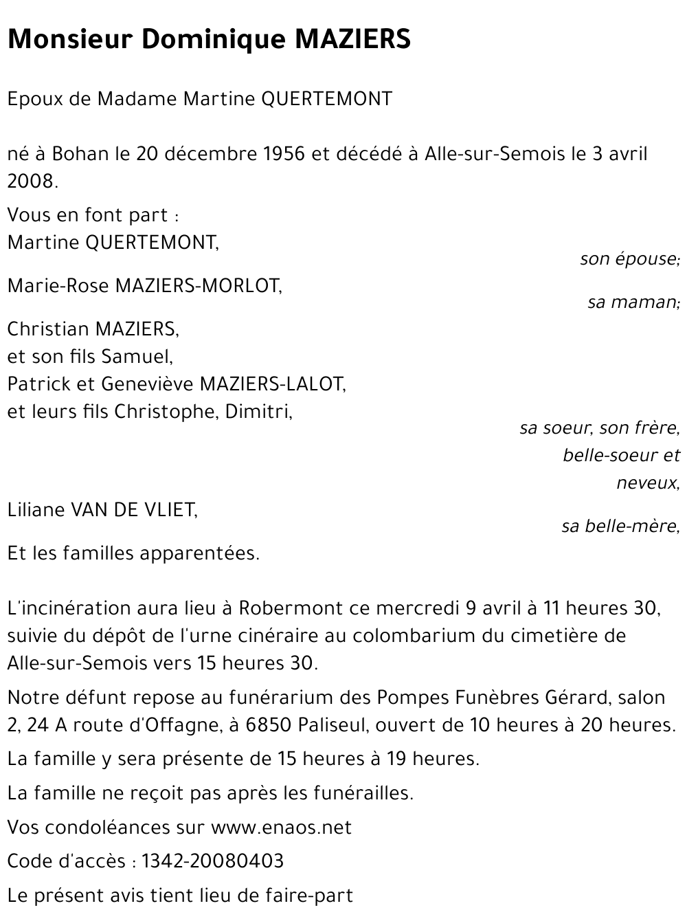 Dominique MAZIERS