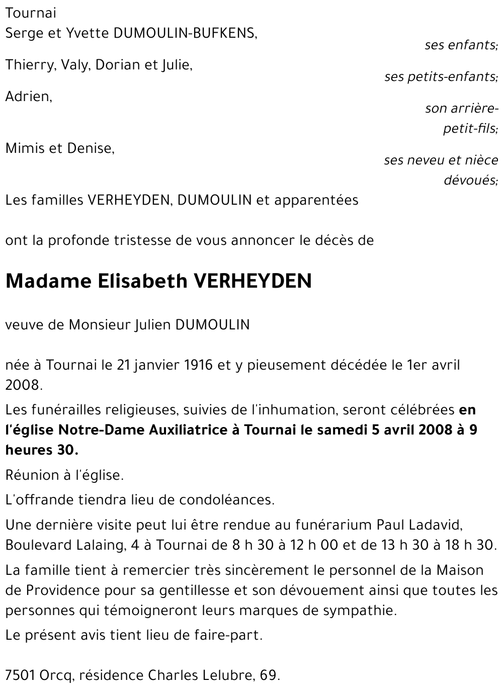 Elisabeth VERHEYDEN