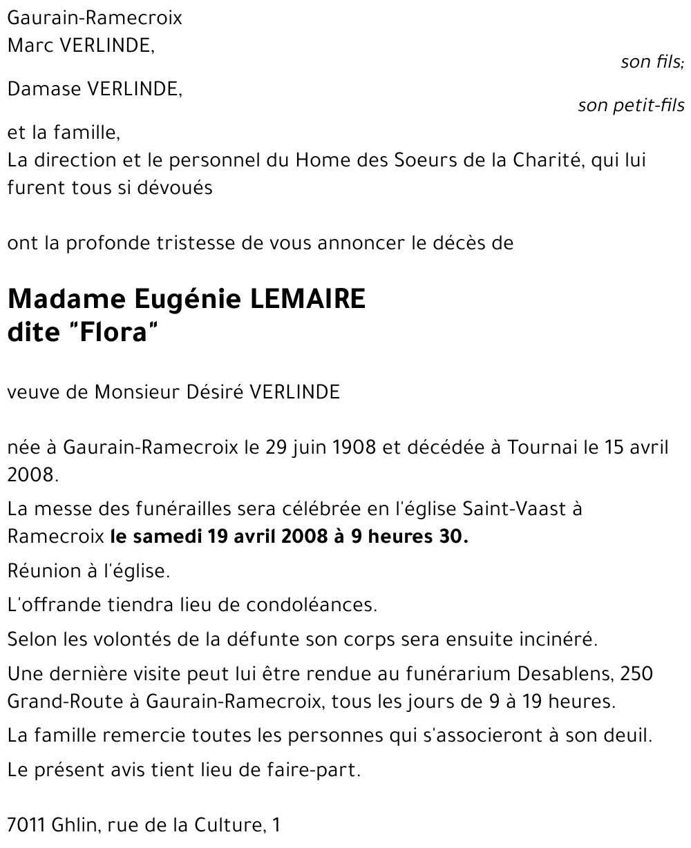 Eugénie LEMAIRE