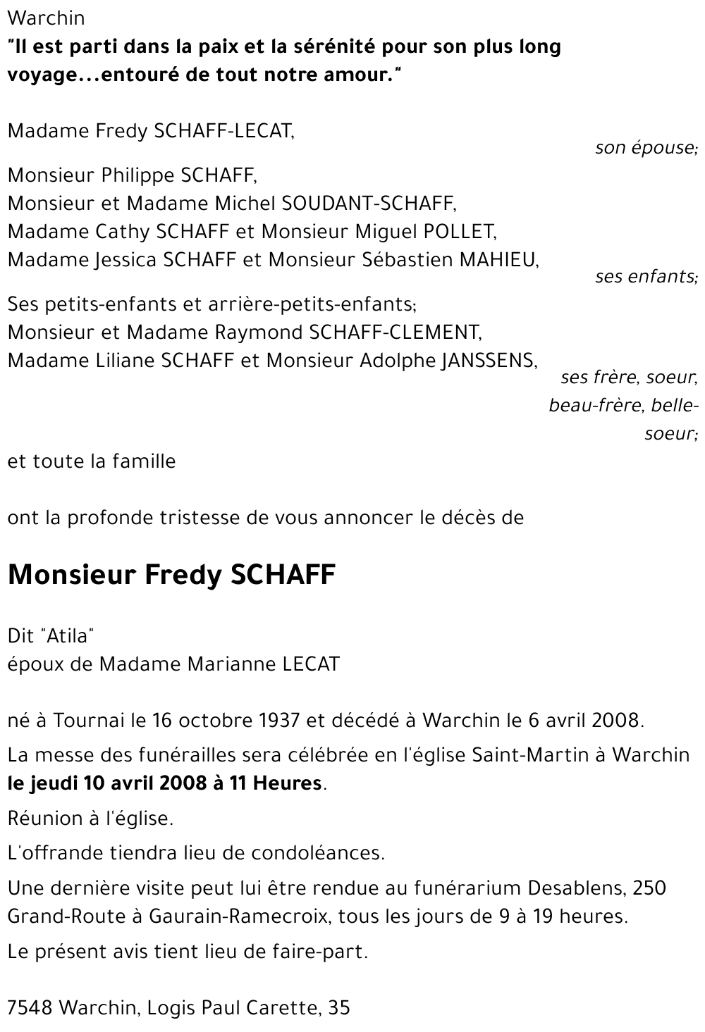 Fredy SCHAFF