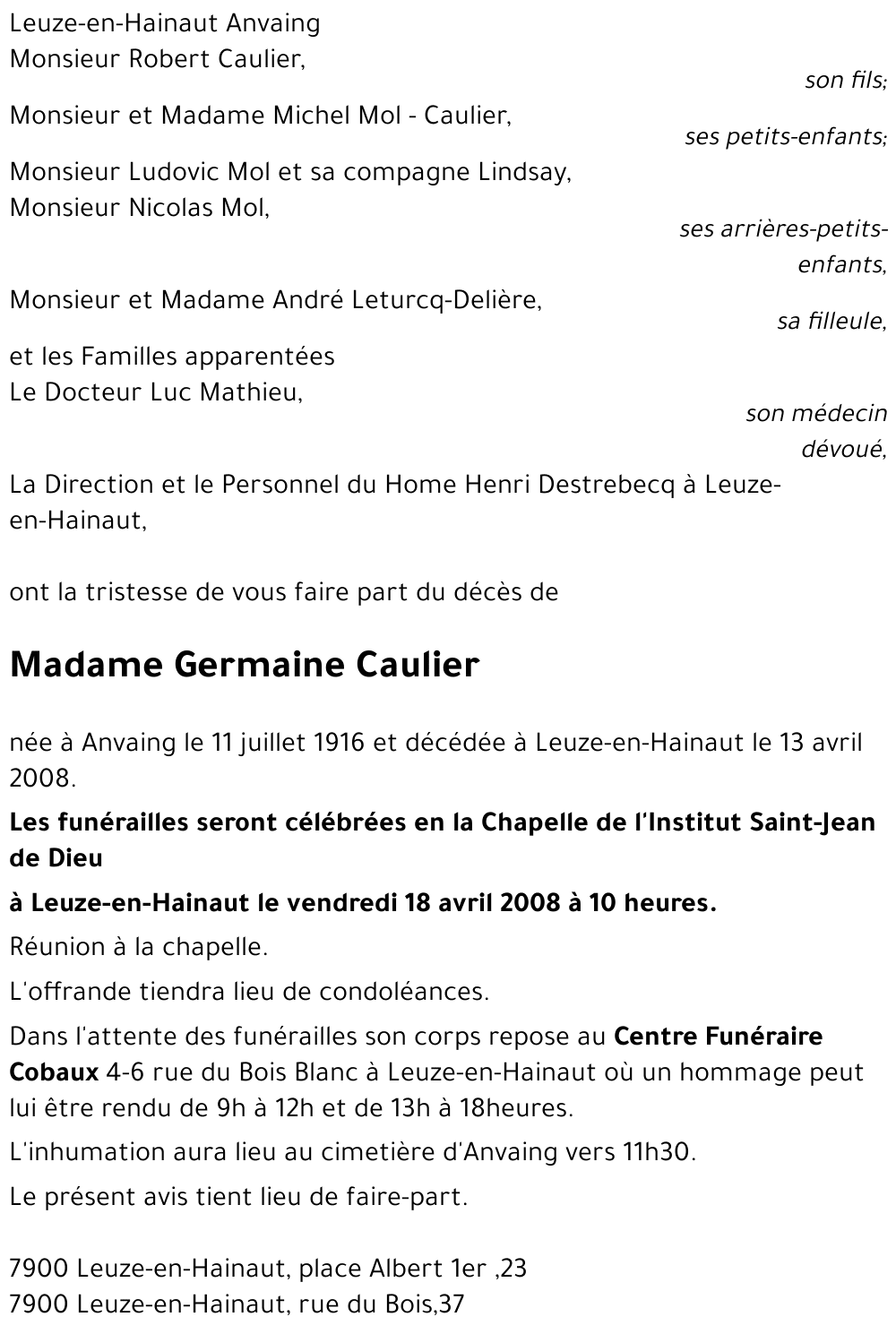 Germaine Caulier