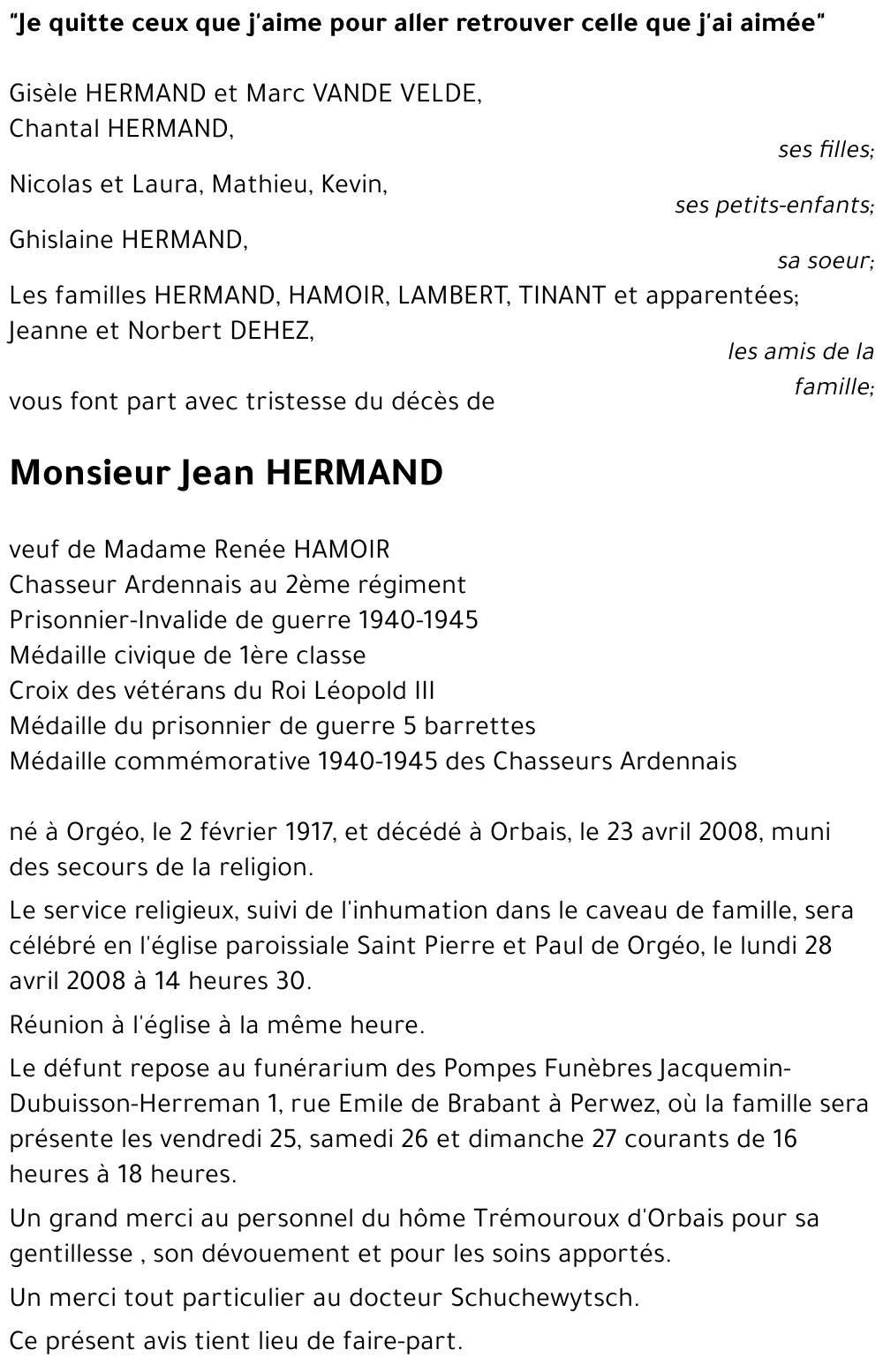 Jean HERMAND