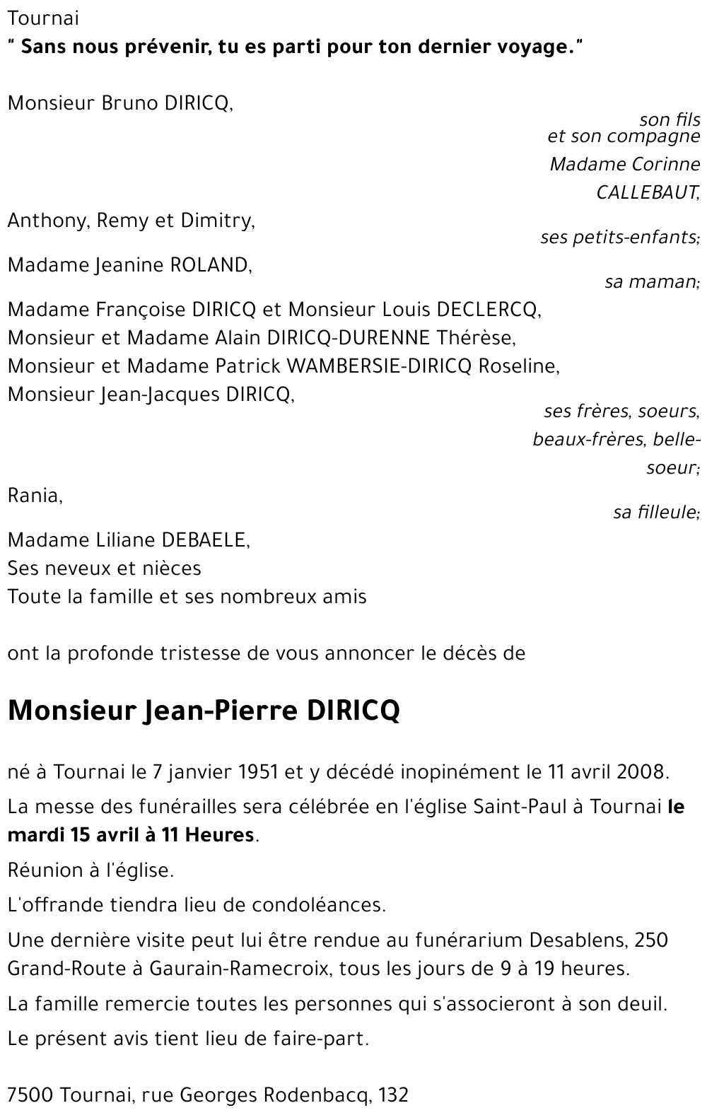 Jean-Pierre DIRICQ