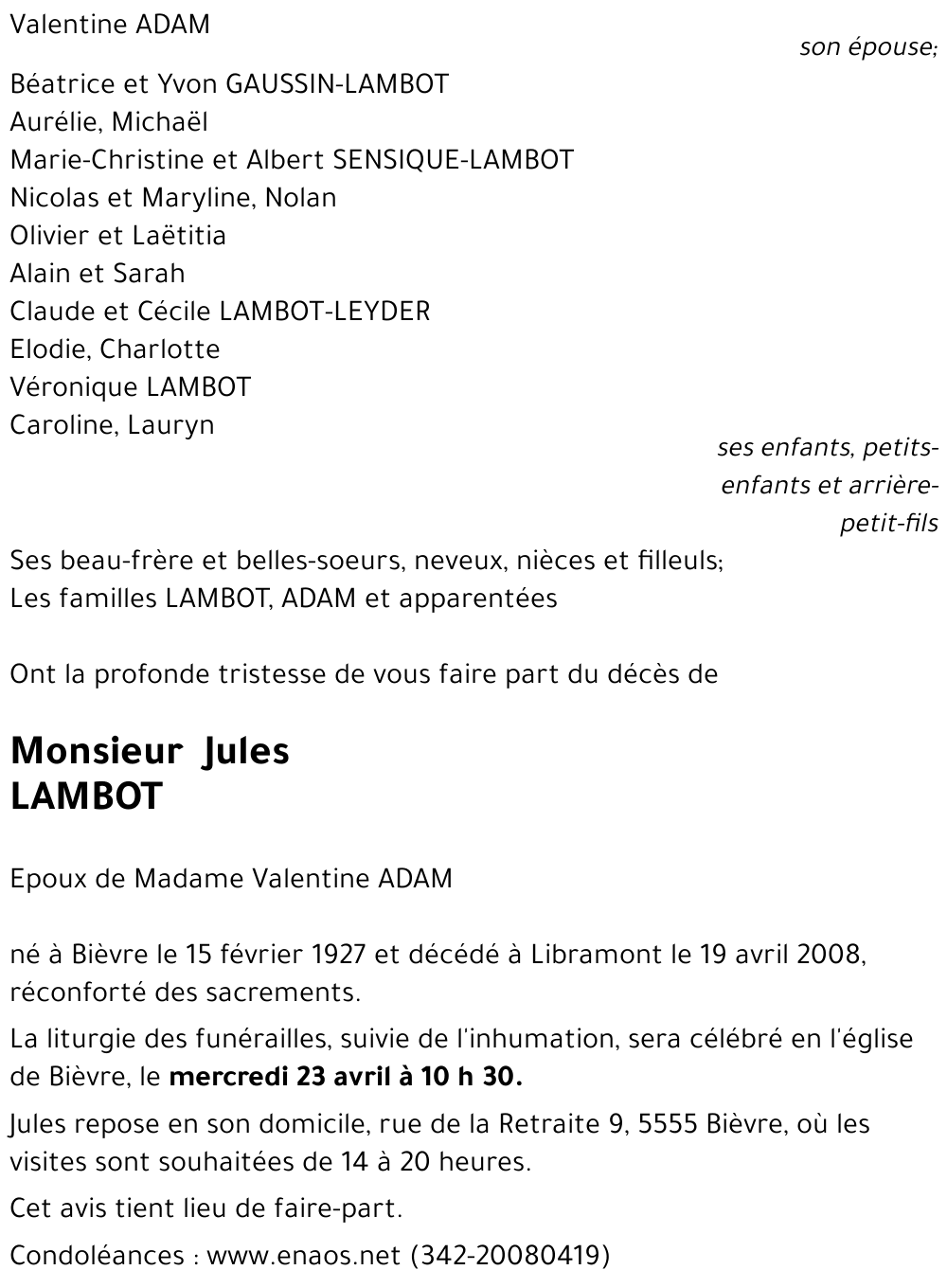 Jules LAMBOT