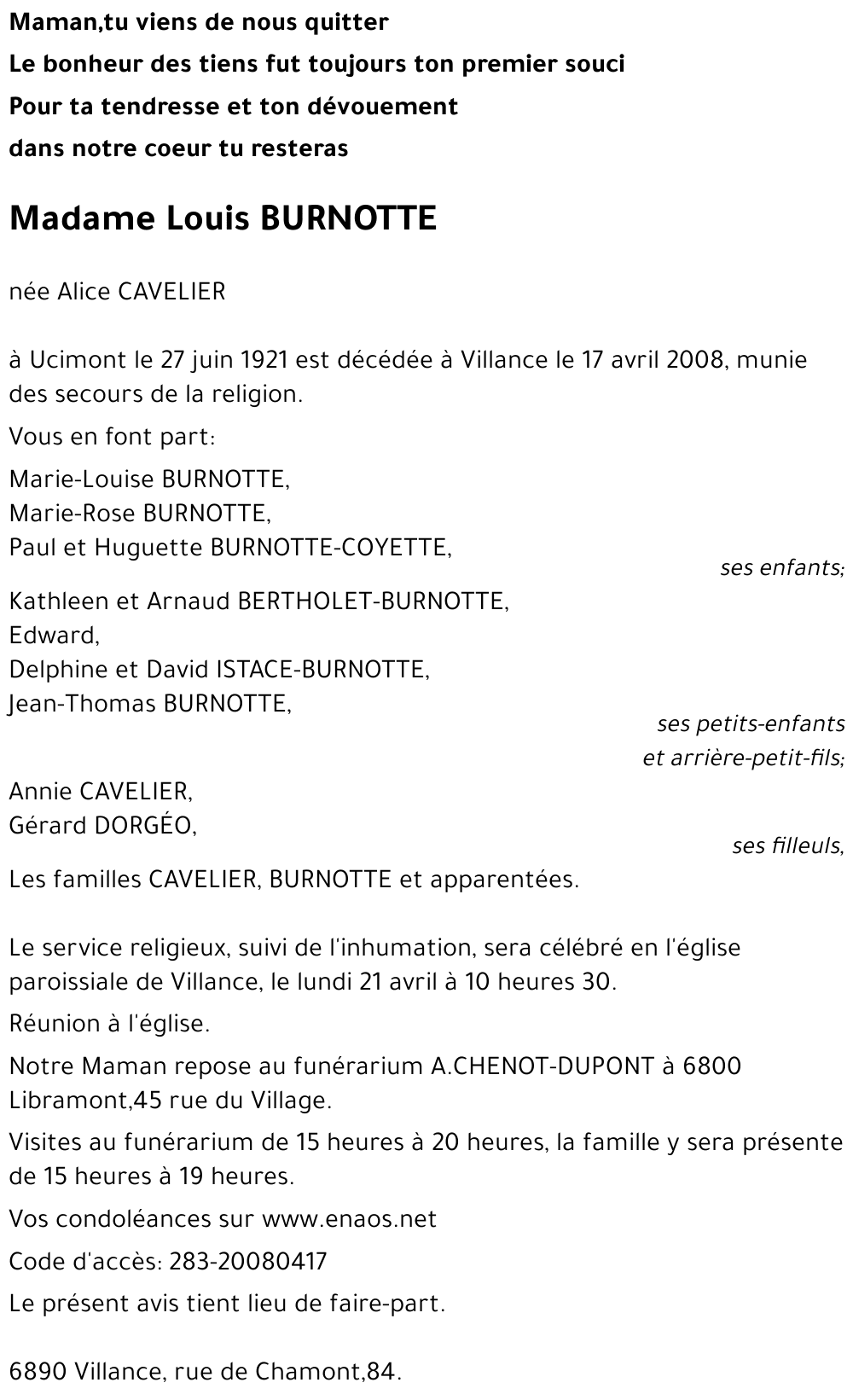 Louis BURNOTTE
