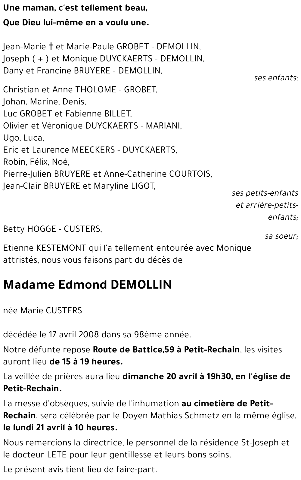 Marie CUSTERS