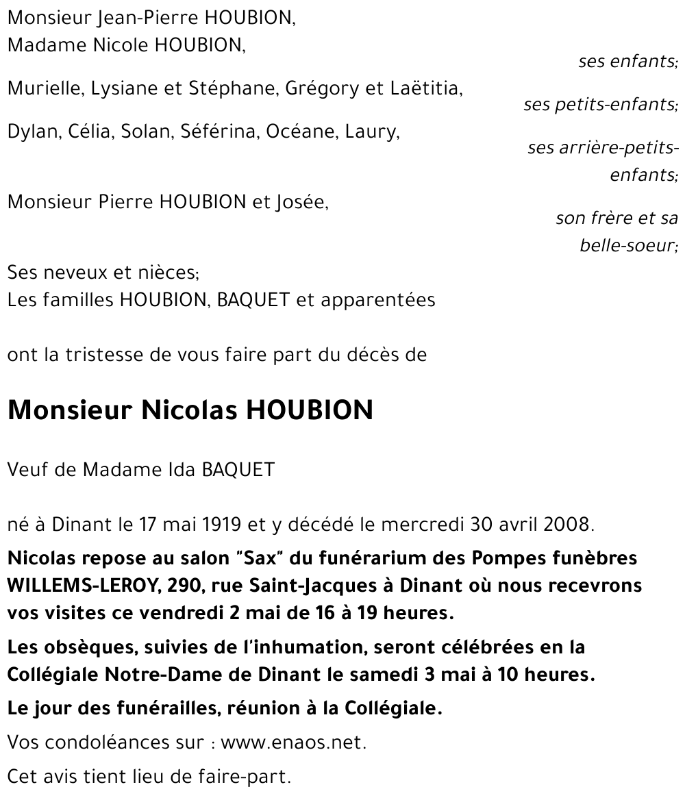 Nicolas HOUBION