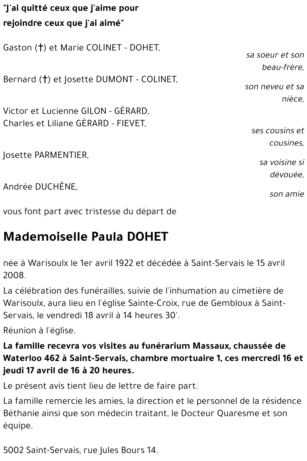 Paula DOHET
