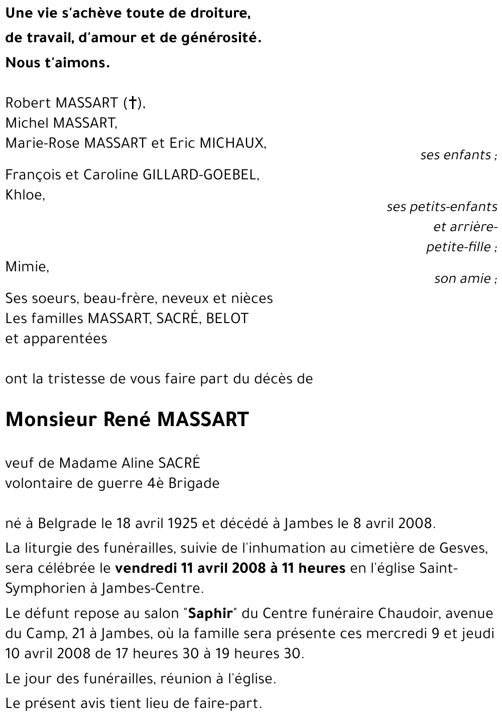René MASSART
