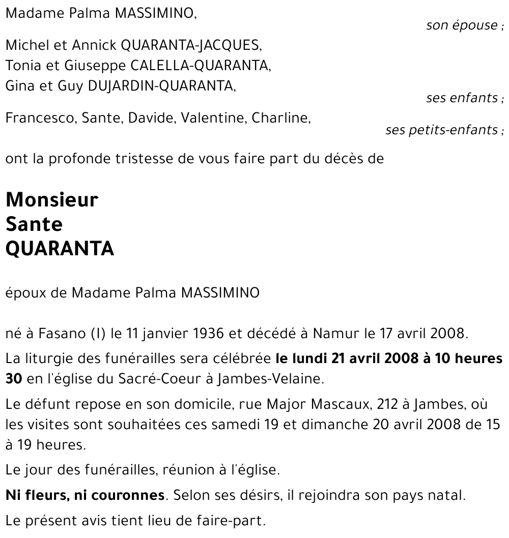 Sante QUARANTA