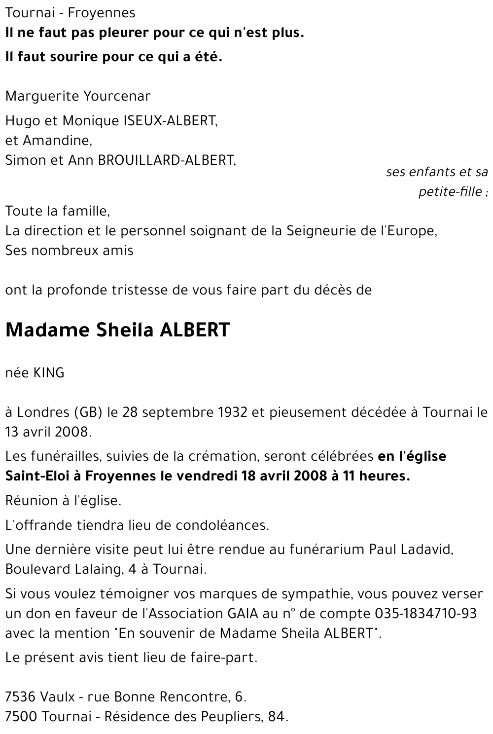 Sheila ALBERT