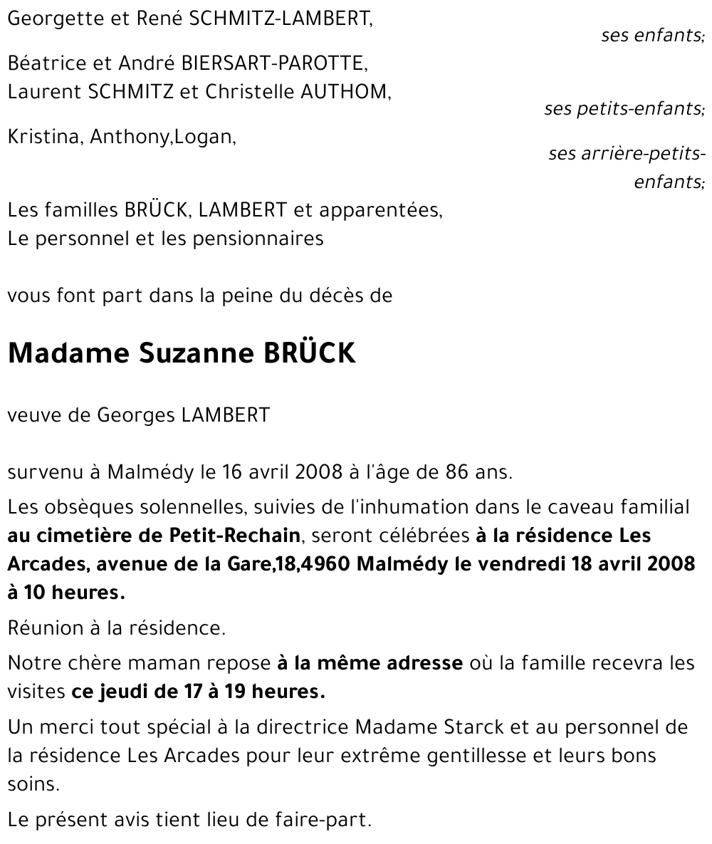 Suzanne BRUCK