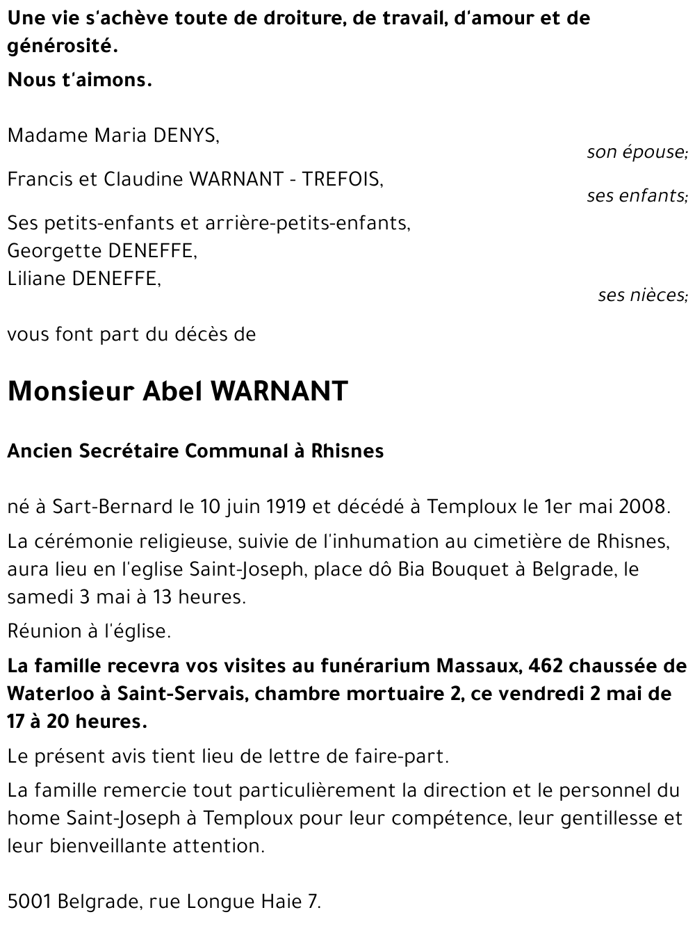 Abel WARNANT
