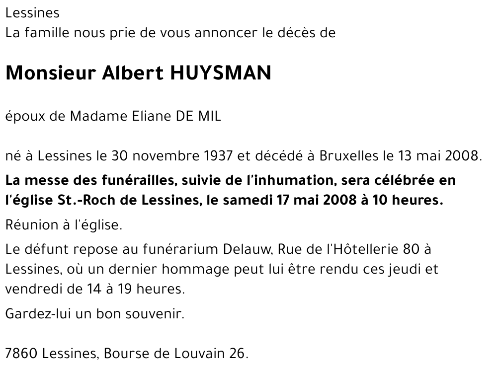 Albert HUYSMAN