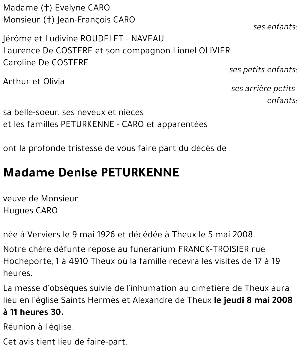 Denise PETURKENNE