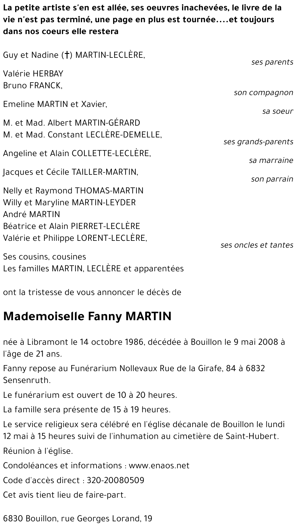 Fanny MARTIN