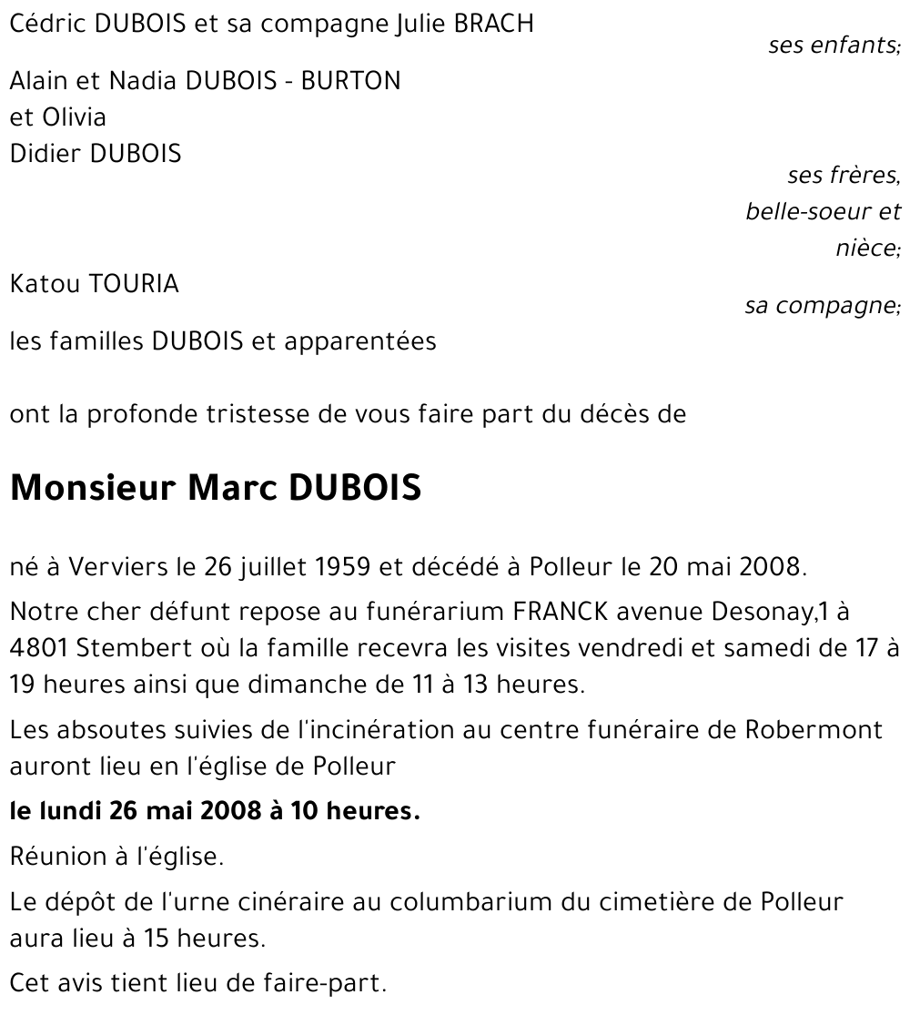 Marc DUBOIS