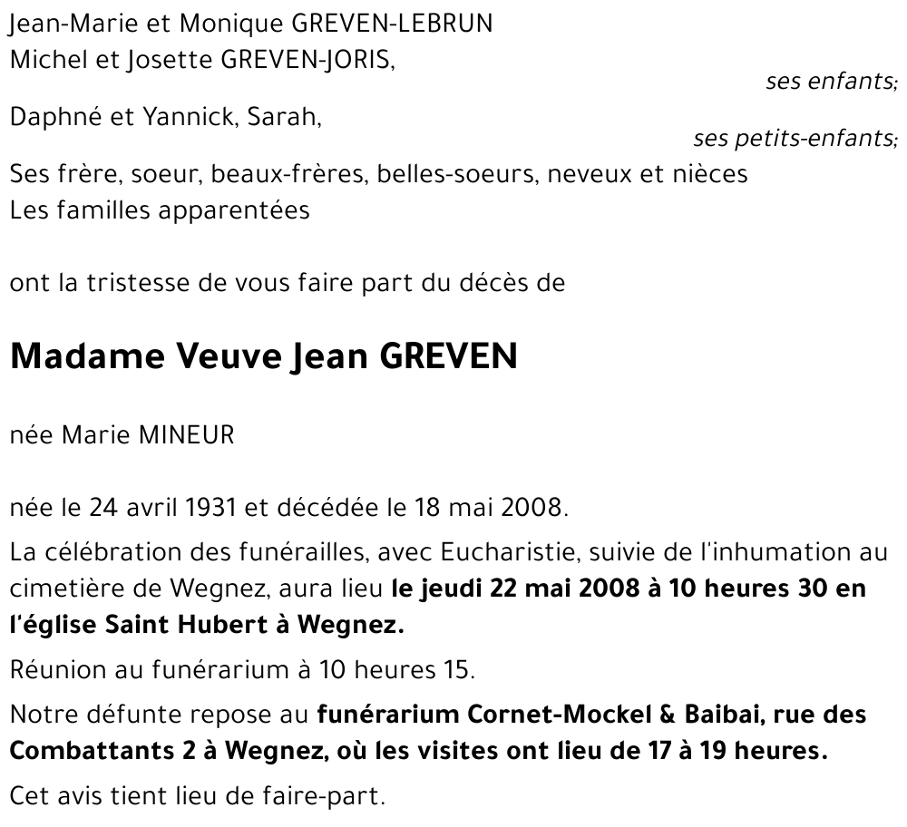 Marie MINEUR