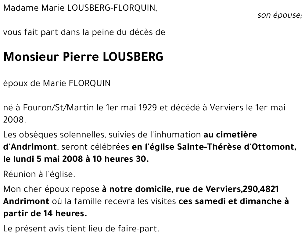 Pierre LOUSBERG
