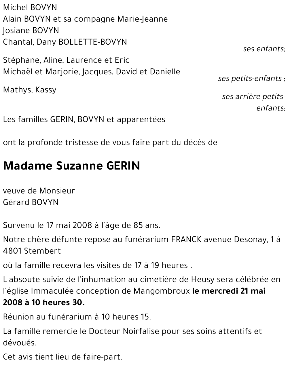 Suzanne GERIN