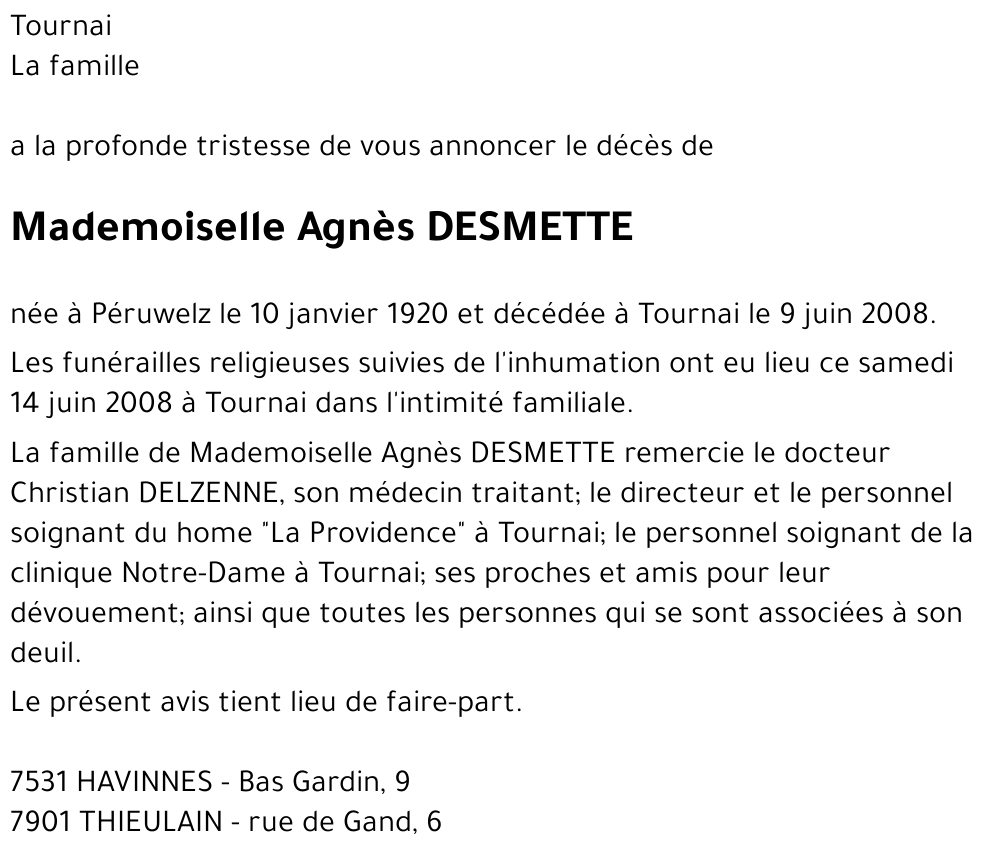 Agnès DESMETTE