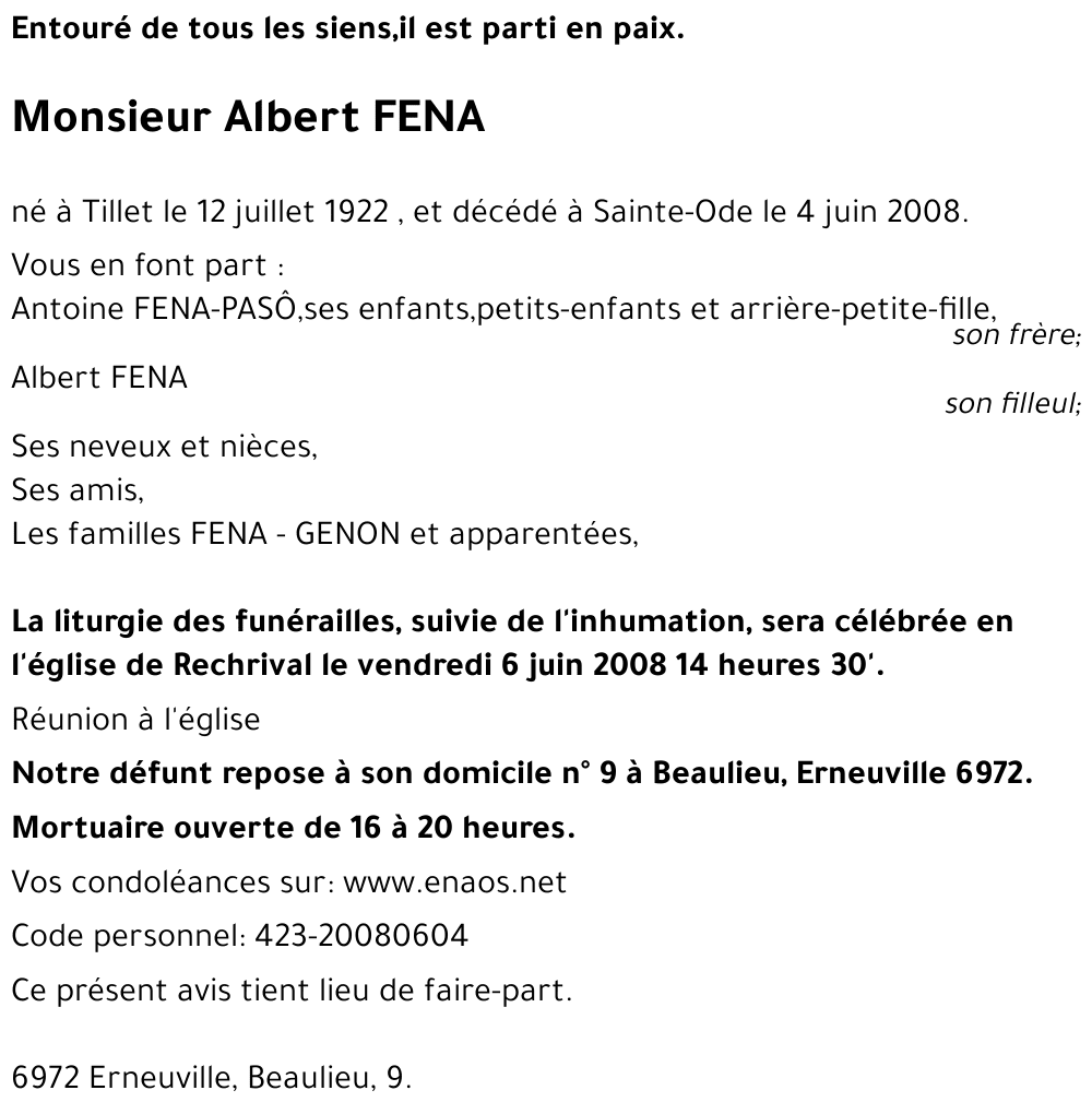 Albert FENA