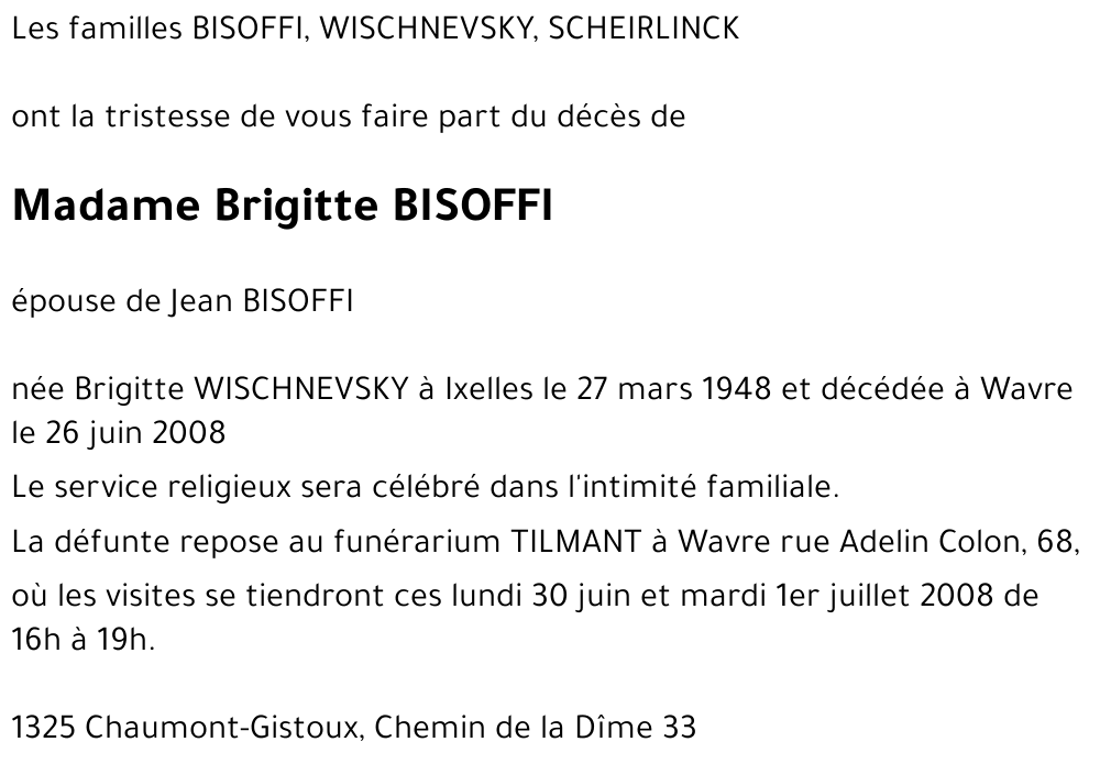 Brigitte BISOFFI