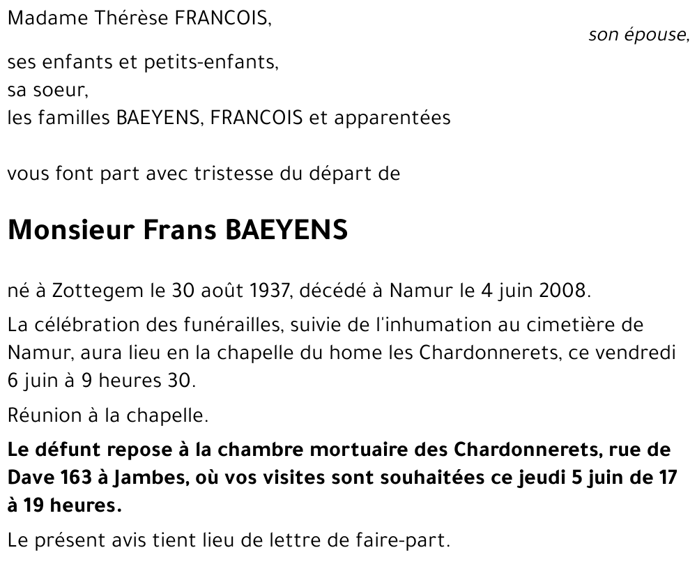 Frans BAEYENS