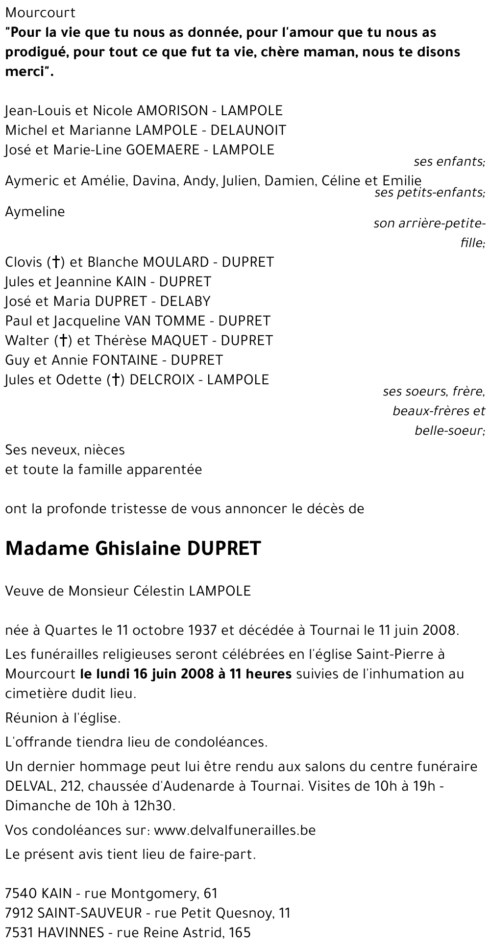 Ghislaine DUPRET