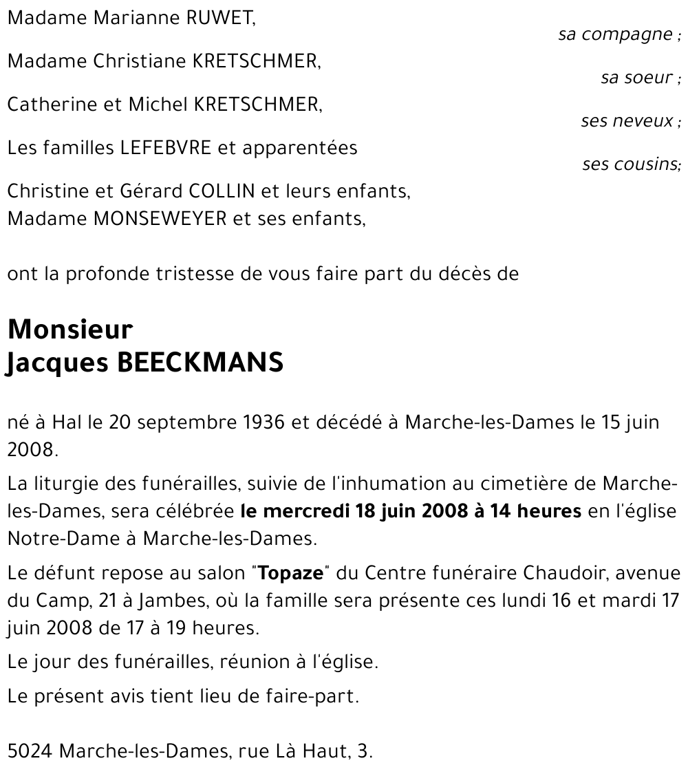 Jacques BEECKMANS