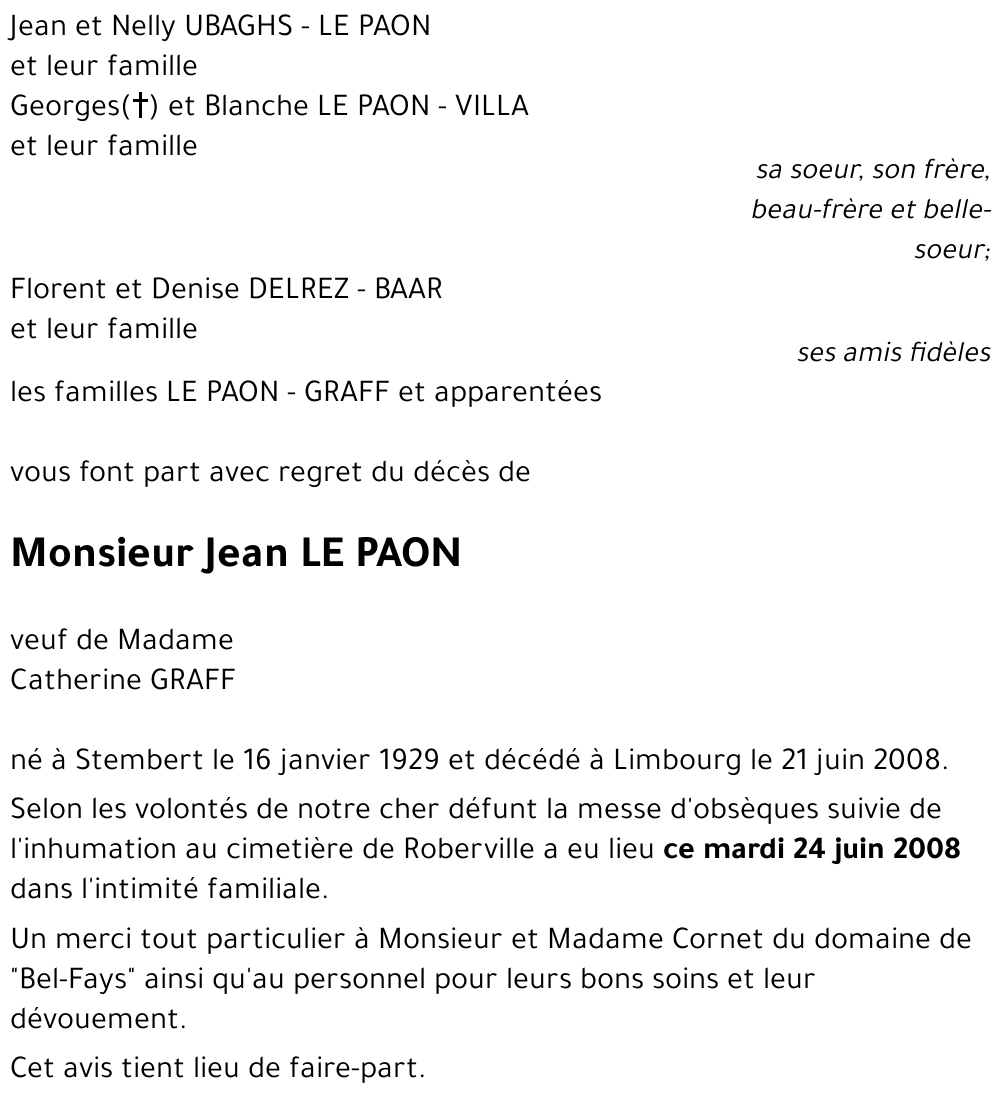 Jean LE PAON