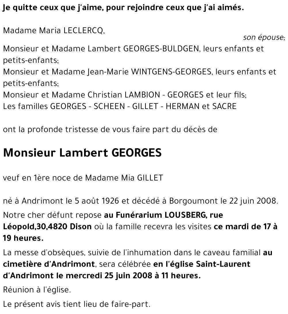 Lambert GEORGES