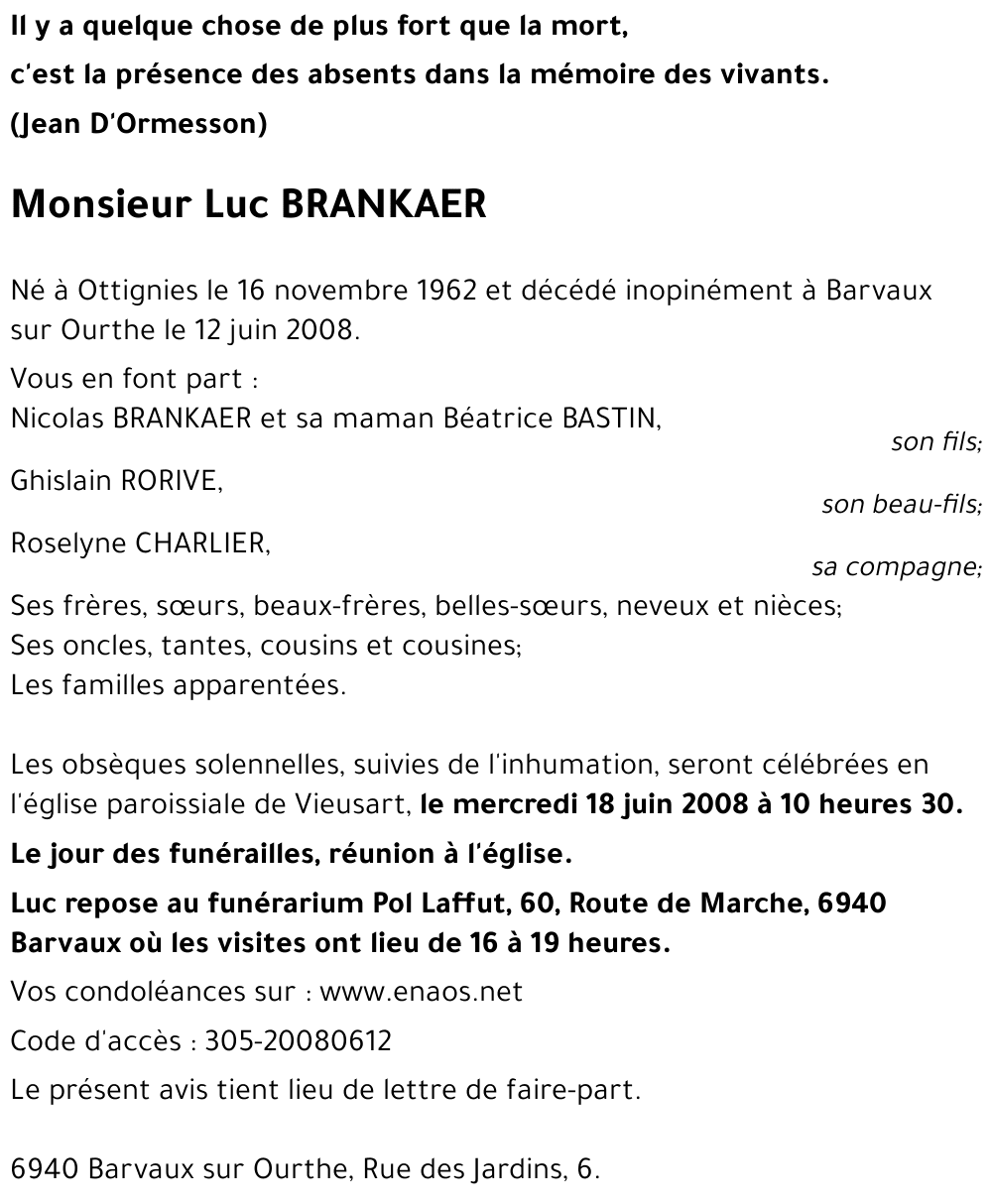 Luc BRANKAER