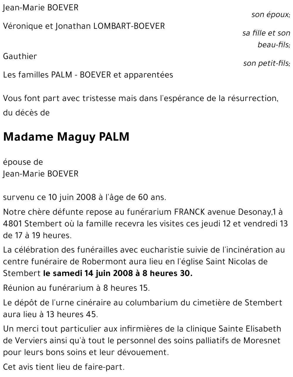 Maguy PALM