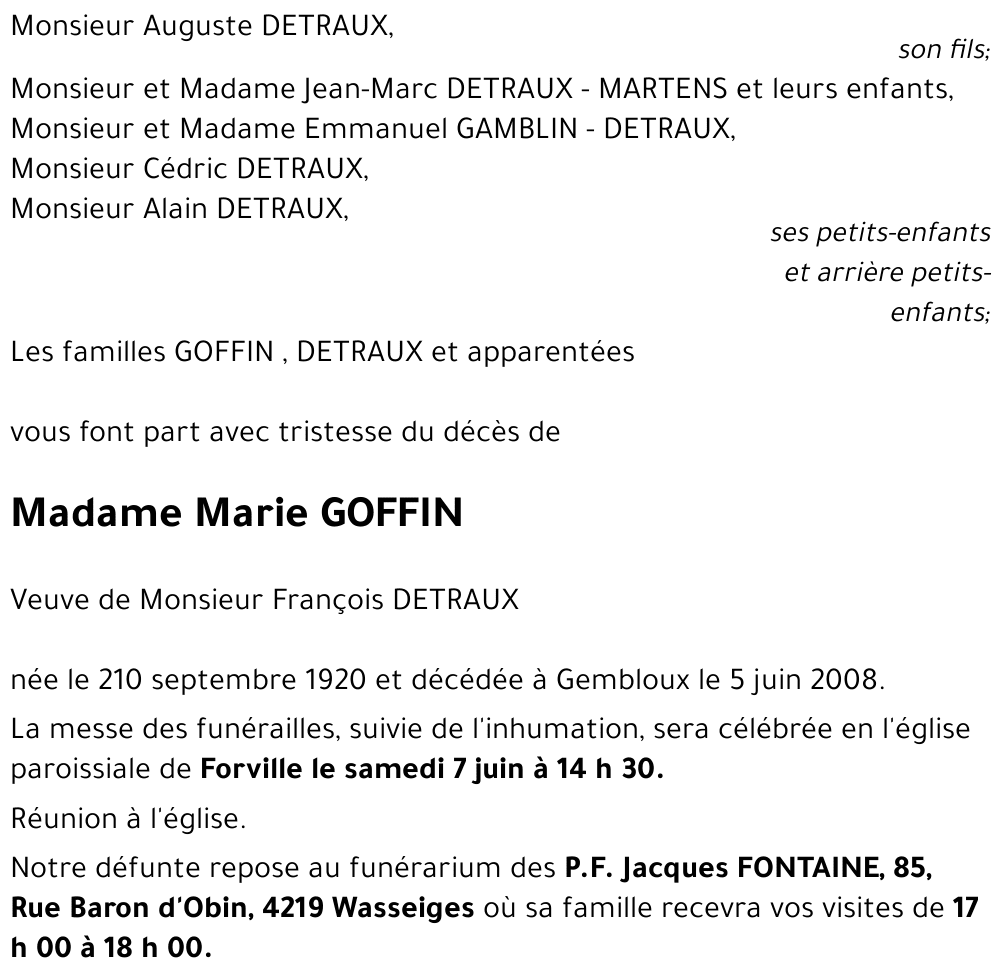 Marie GOFFIN