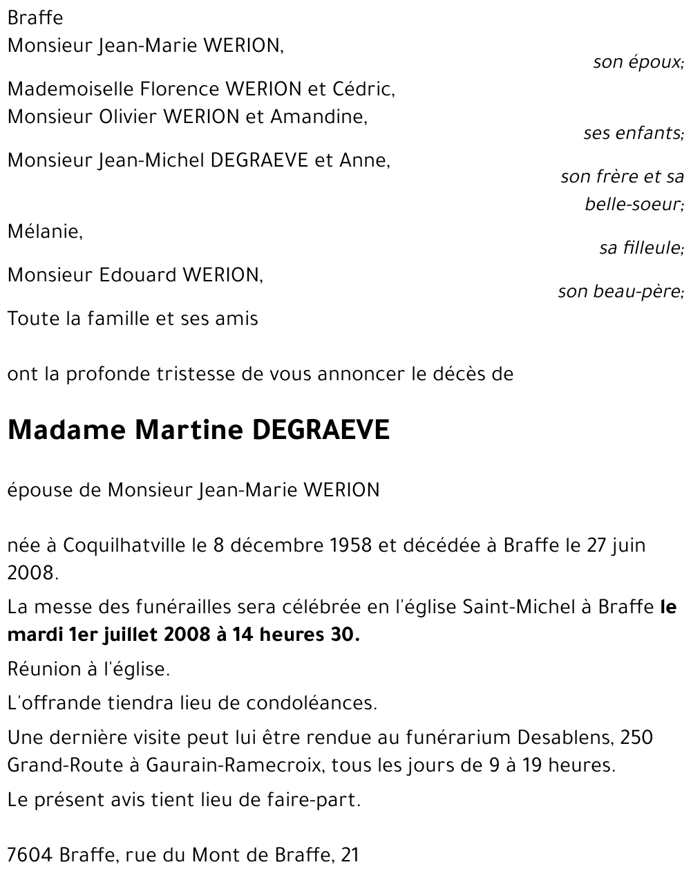 Martine DEGRAEVE