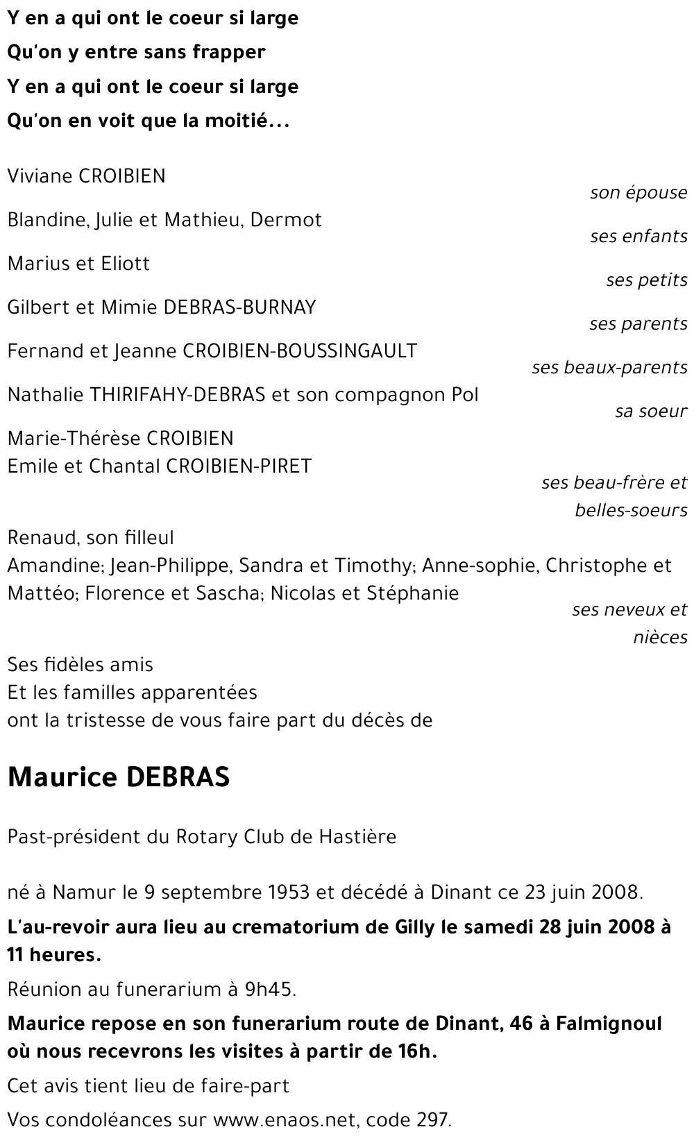 Maurice DEBRAS