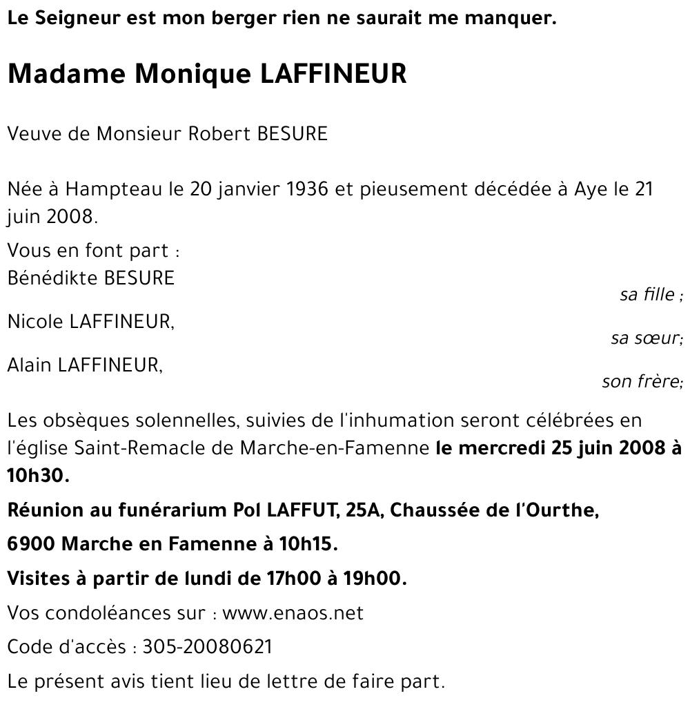 Monique LAFFINEUR