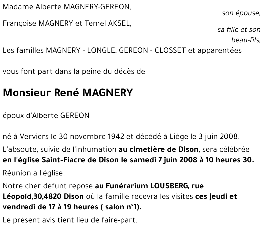 René MAGNERY