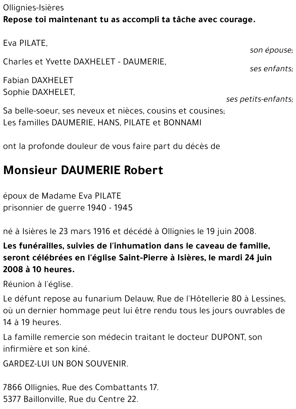 Robert DAUMERIE