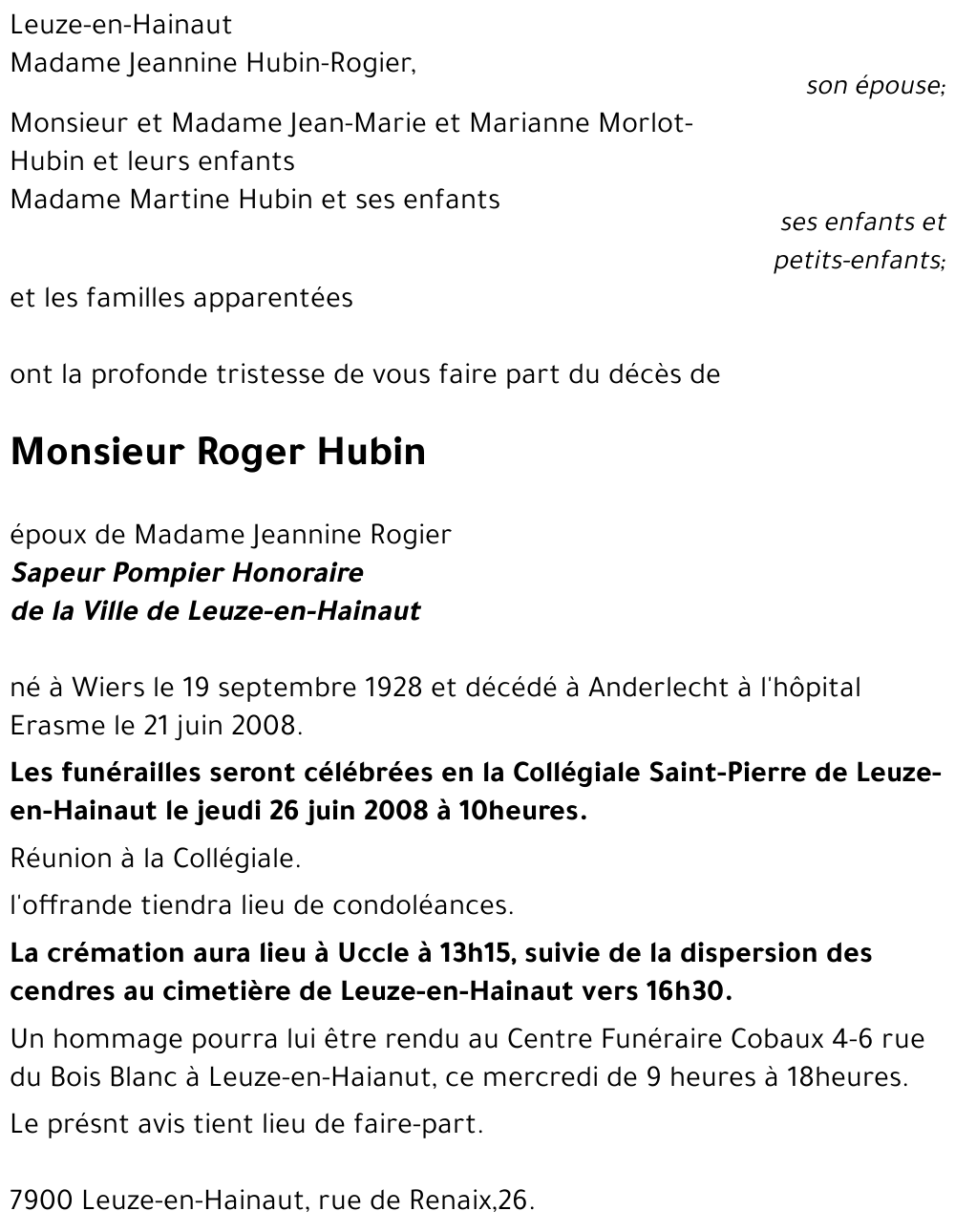 Roger Hubin