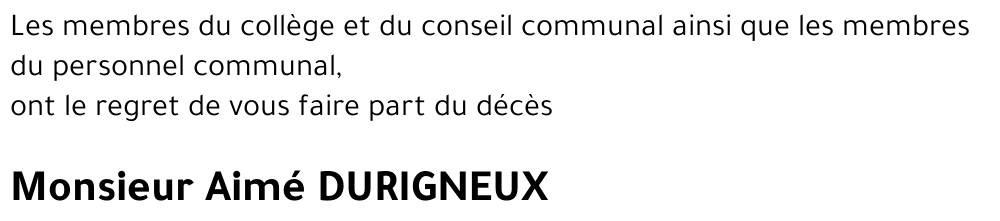Aimé DURIGNEUX