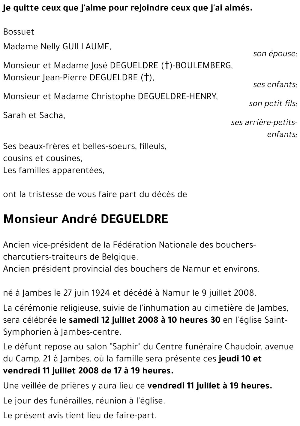 André DEGUELDRE