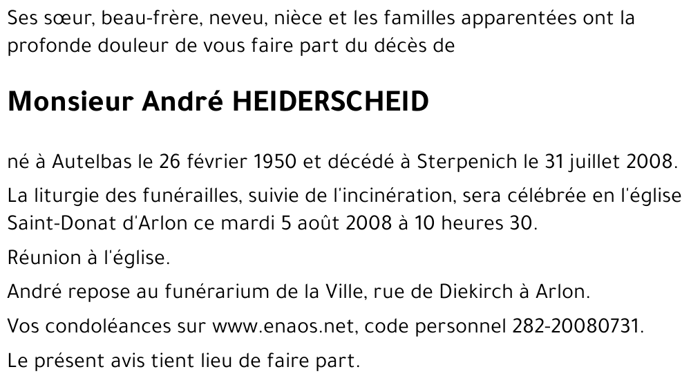 André HEIDERSCHEID