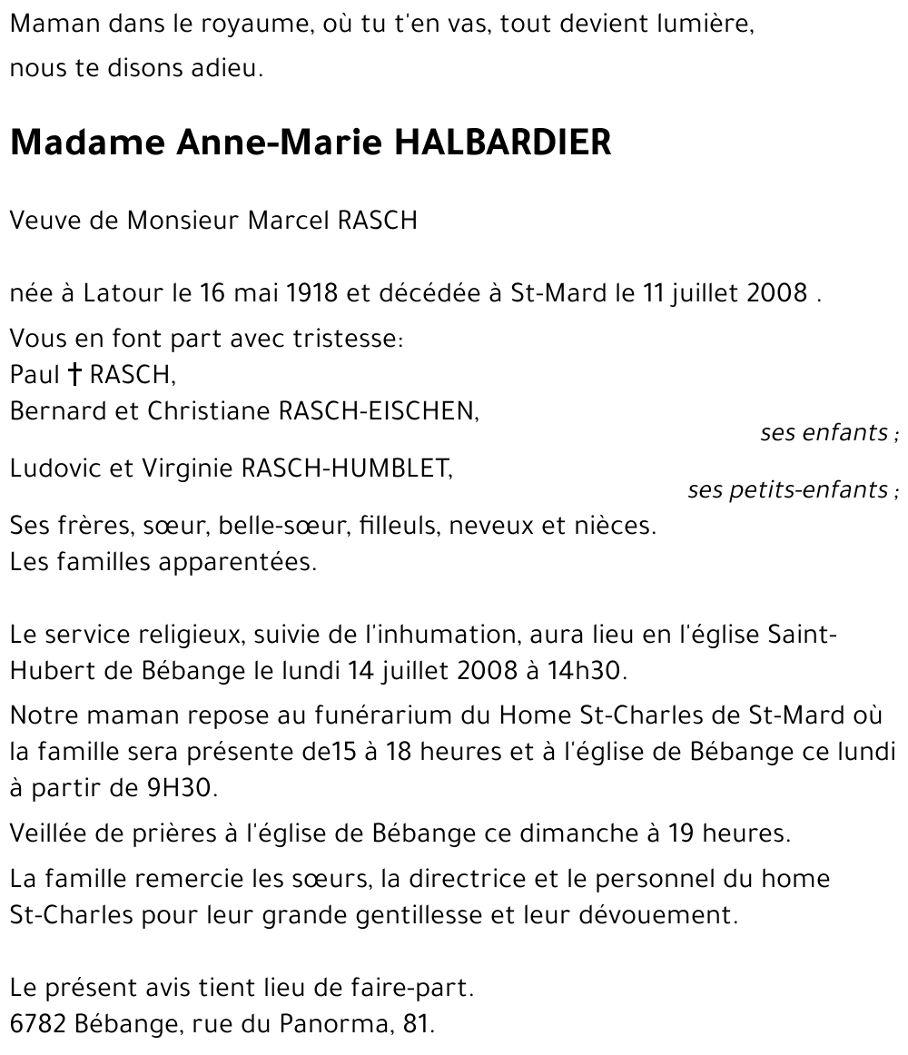 Anne-Marie HALBARDIER