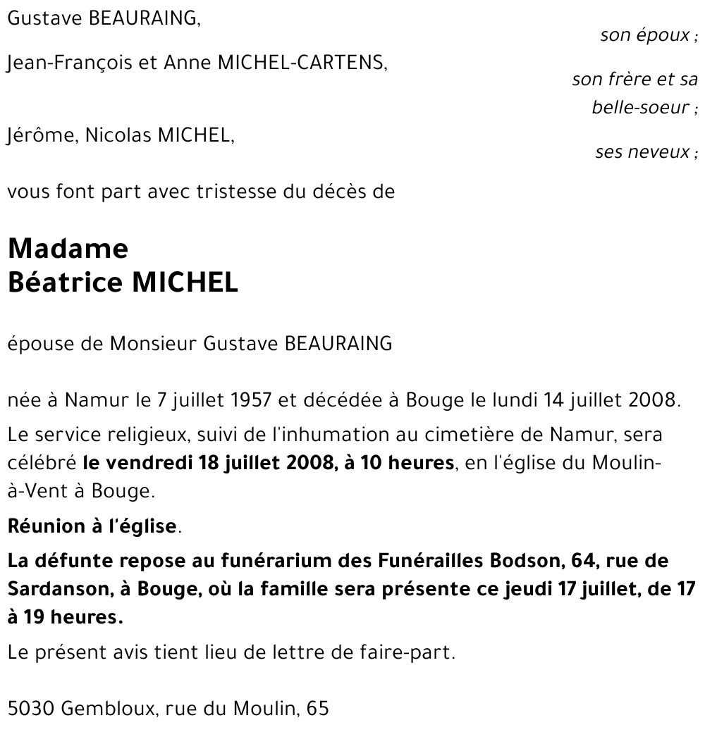 Béatrice MICHEL