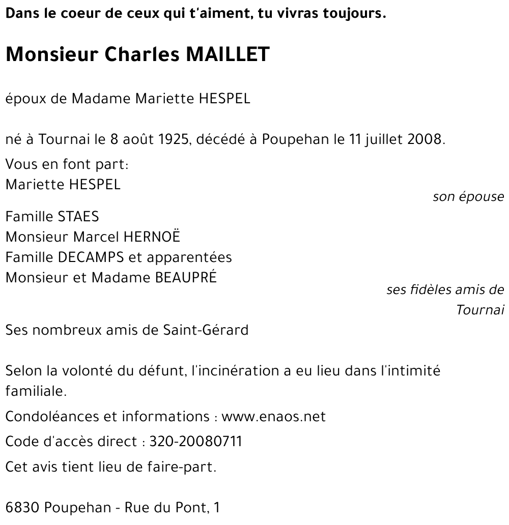 Charles MAILLET