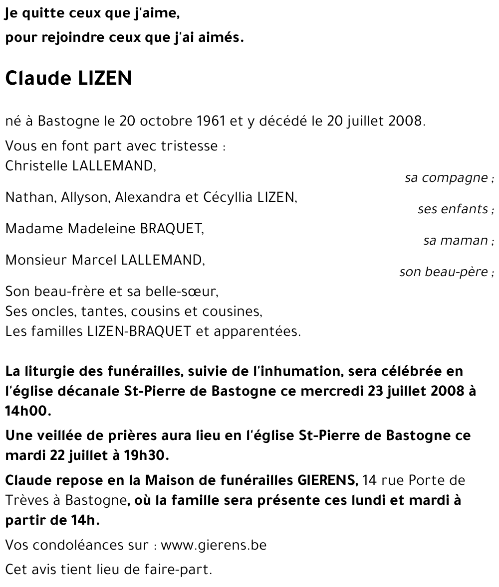 Claude LIZEN