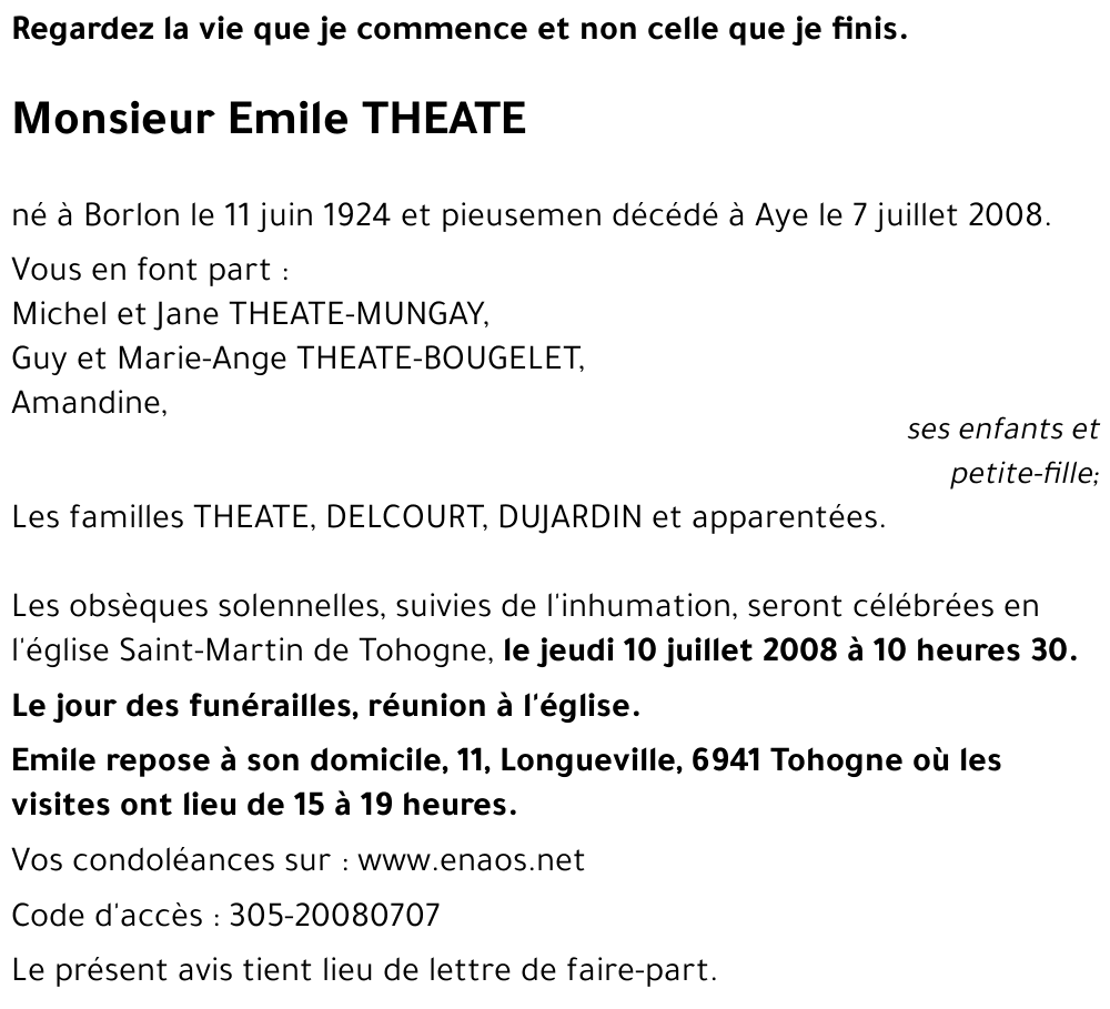 Emile THEATE